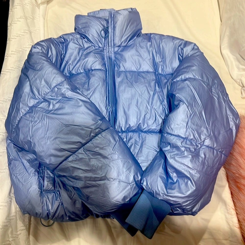 Forever 21 Light Blue Puffer Jacket